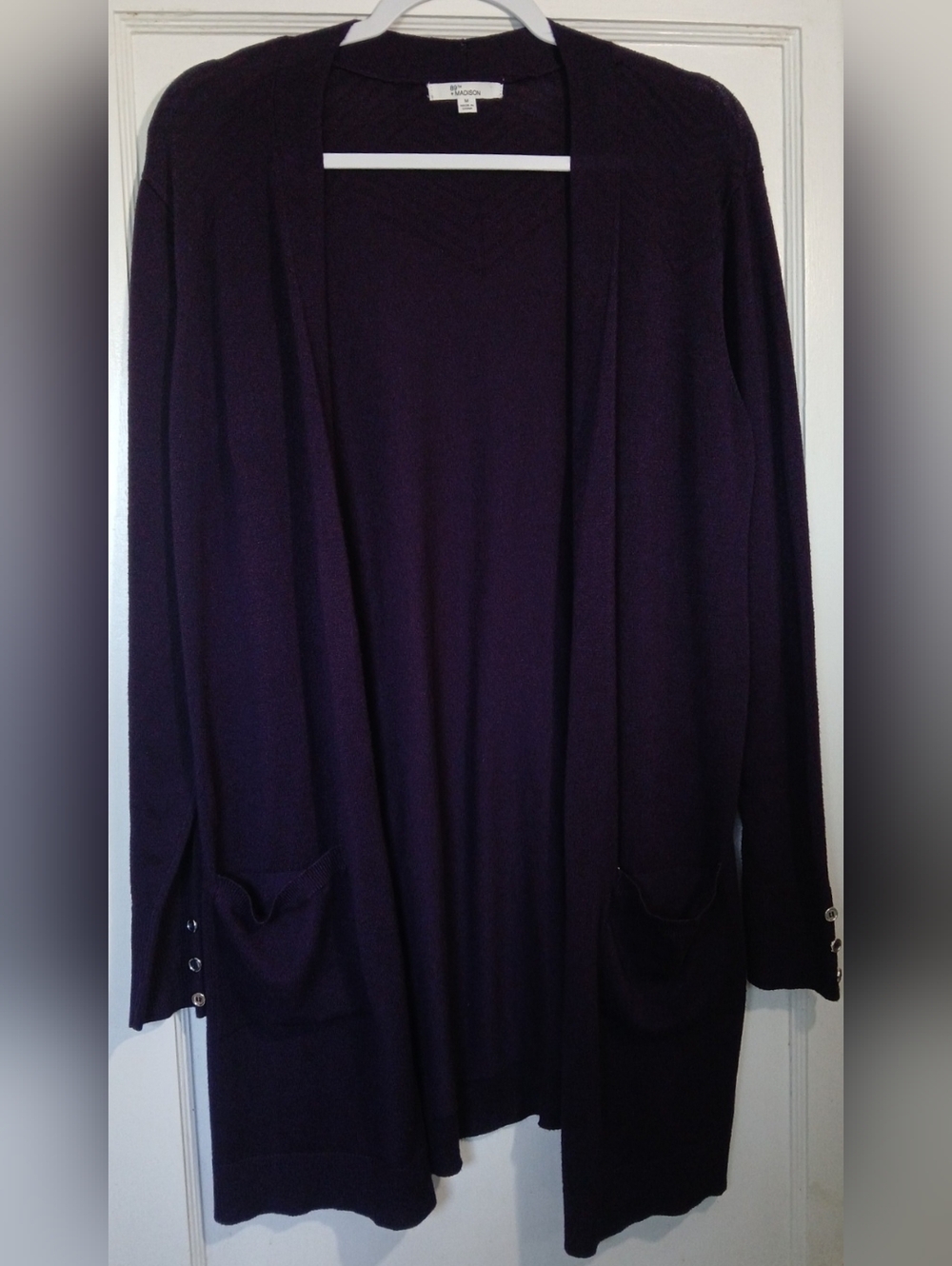 89th & Madison Long Open-Front Cardigan Sweater